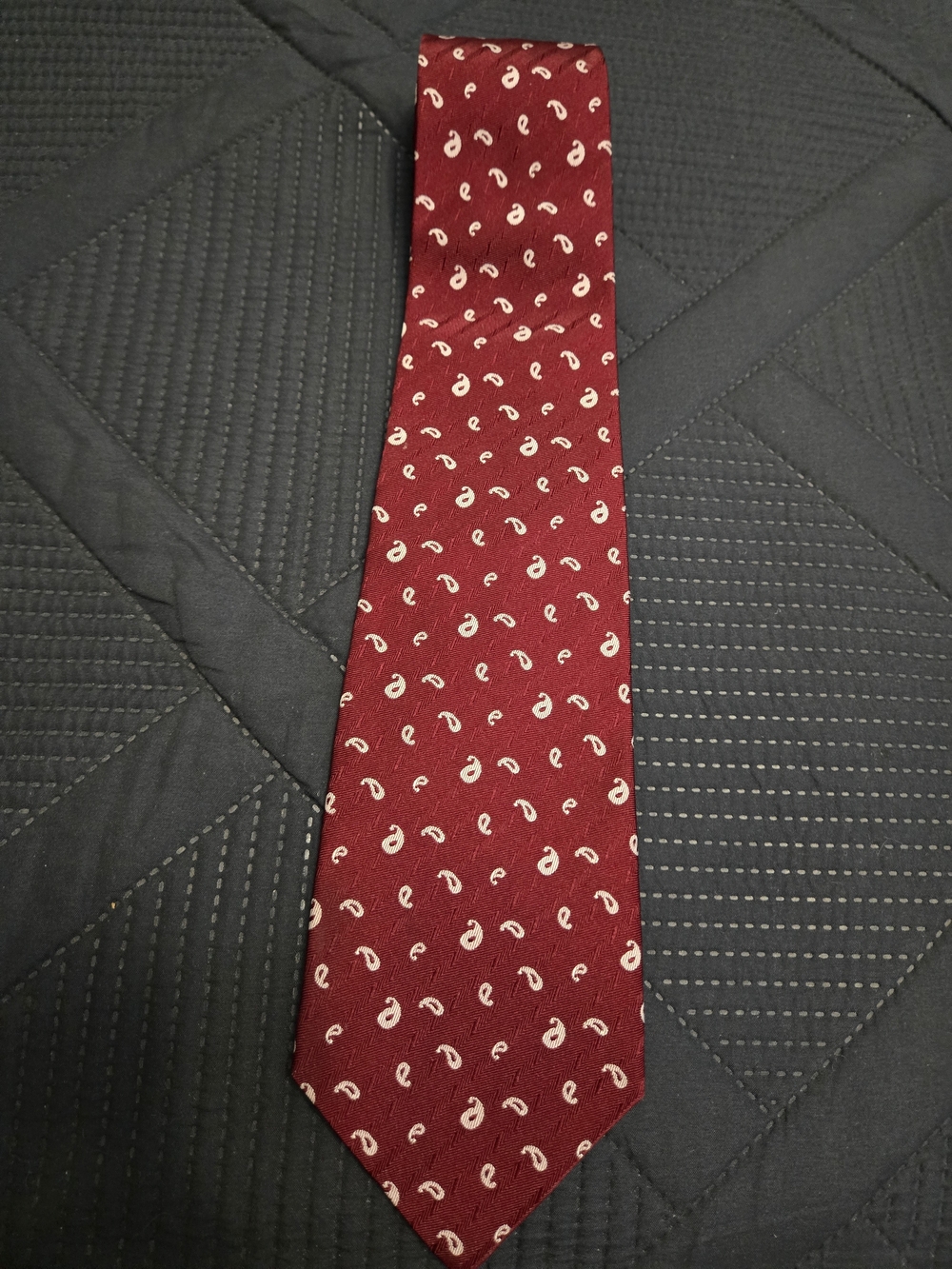 Brooks Brothers Burgundy Paisley Silk Tie